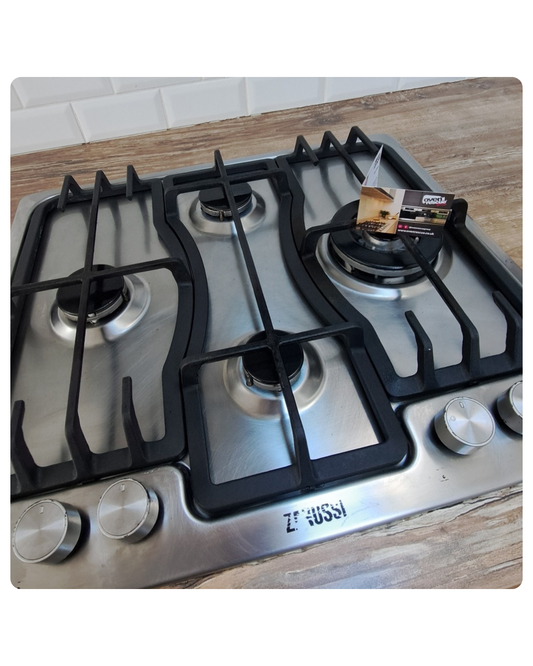 Professionally cleaned hob with polished surface