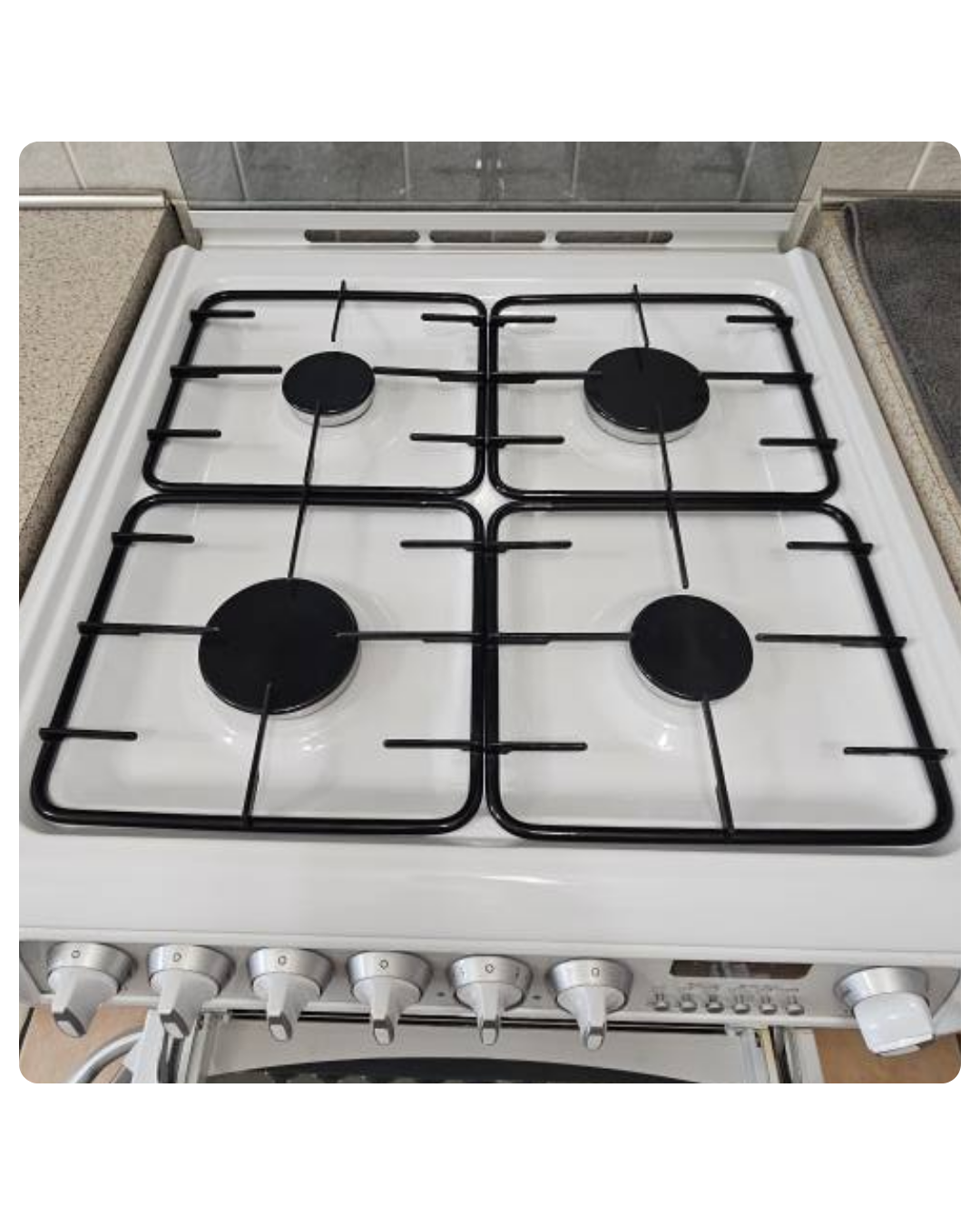 hob cleaned and degreased