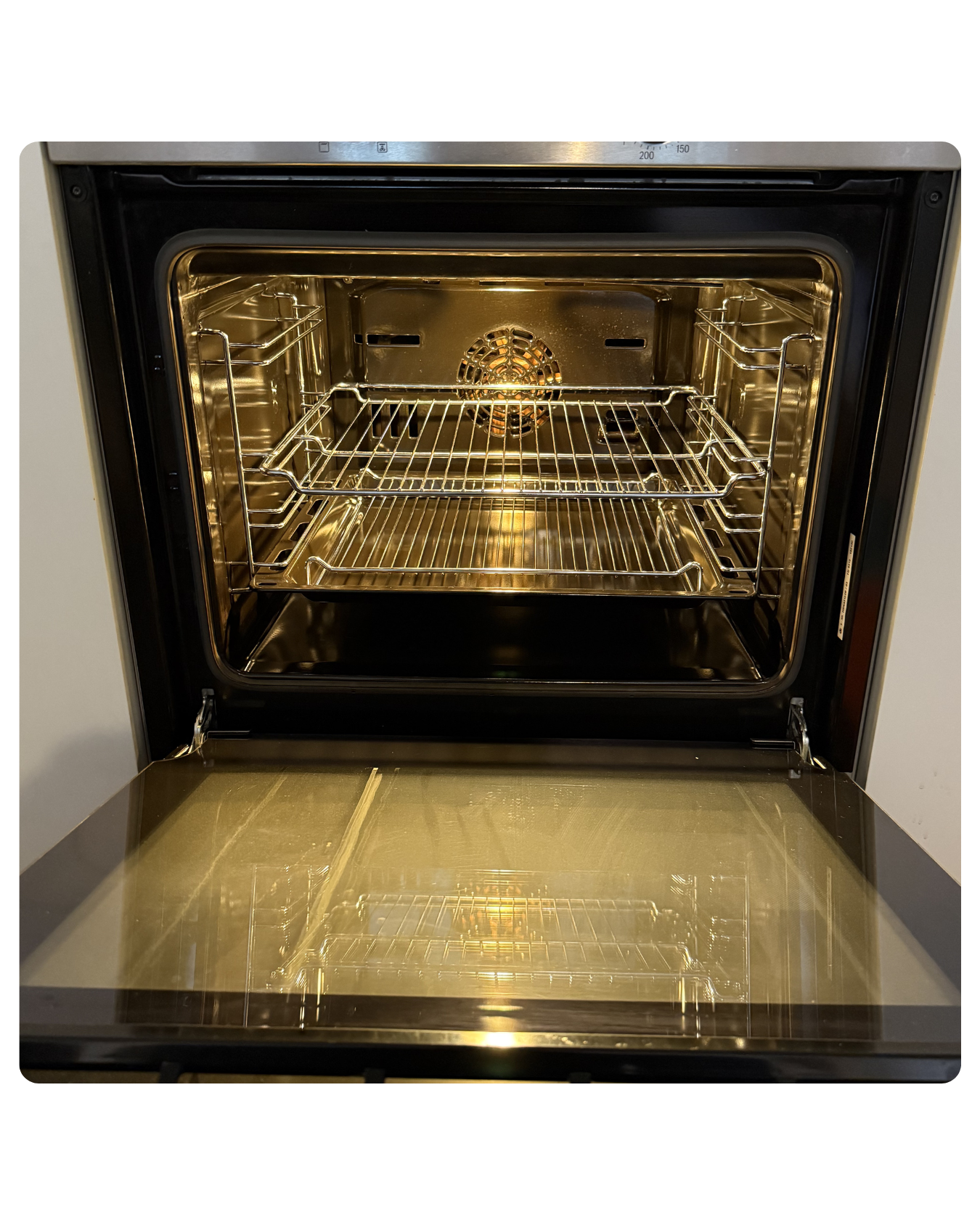 professionally cleaned oven