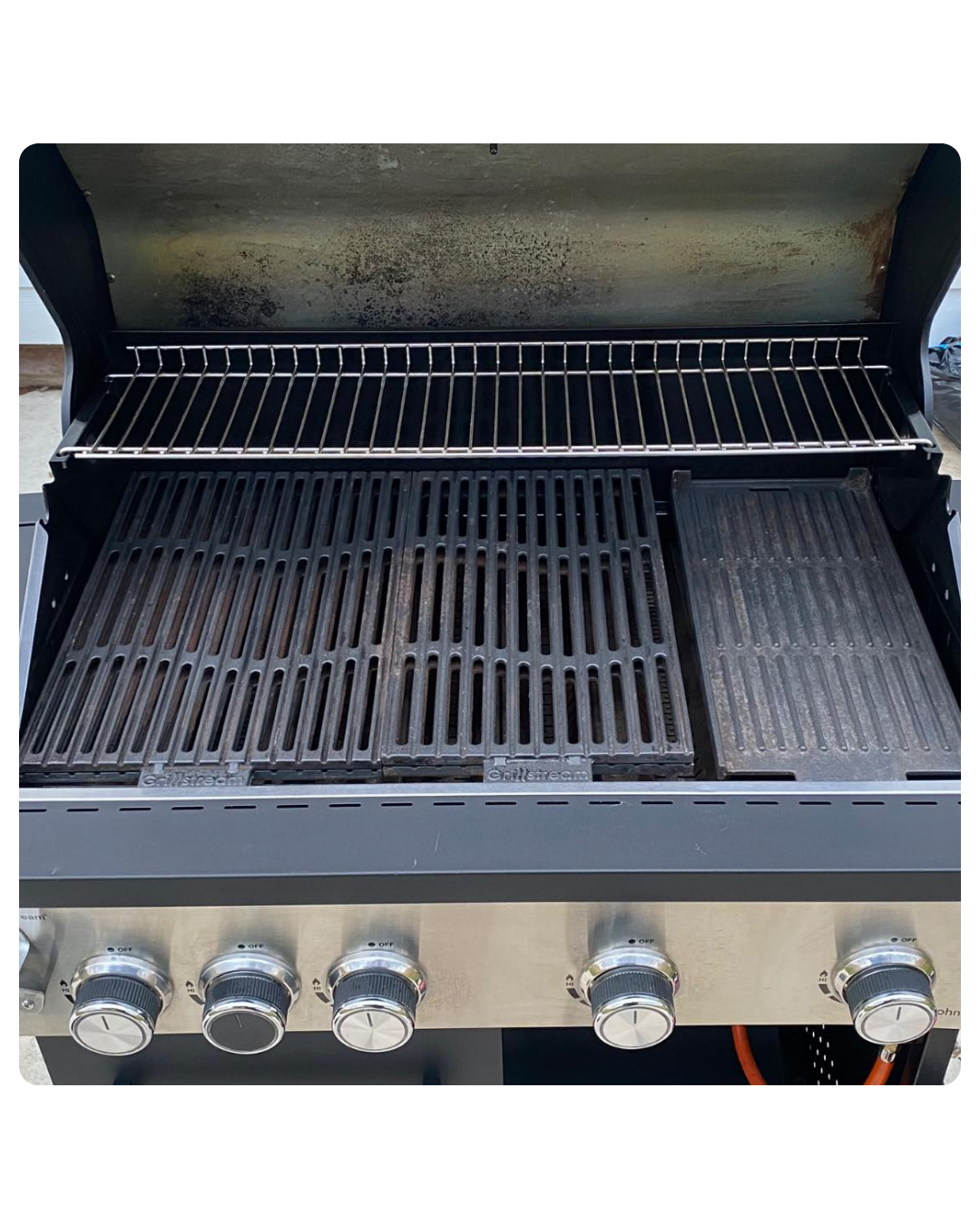 Professionally cleaned BBQ grill ready for cooking