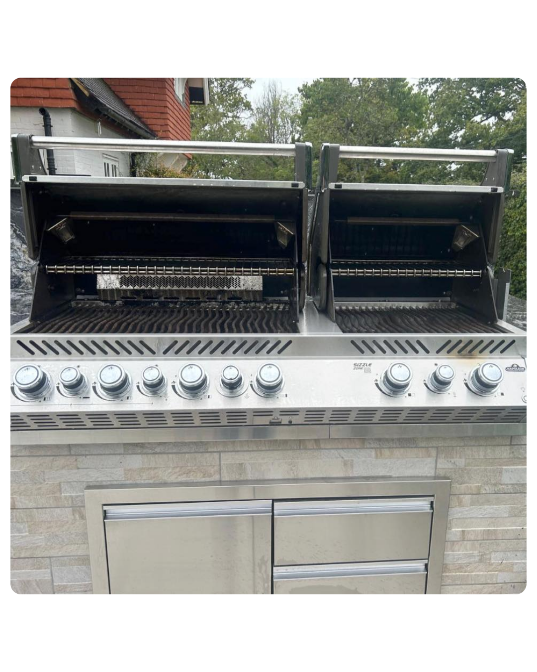 Sparkling clean barbecue after deep cleaning