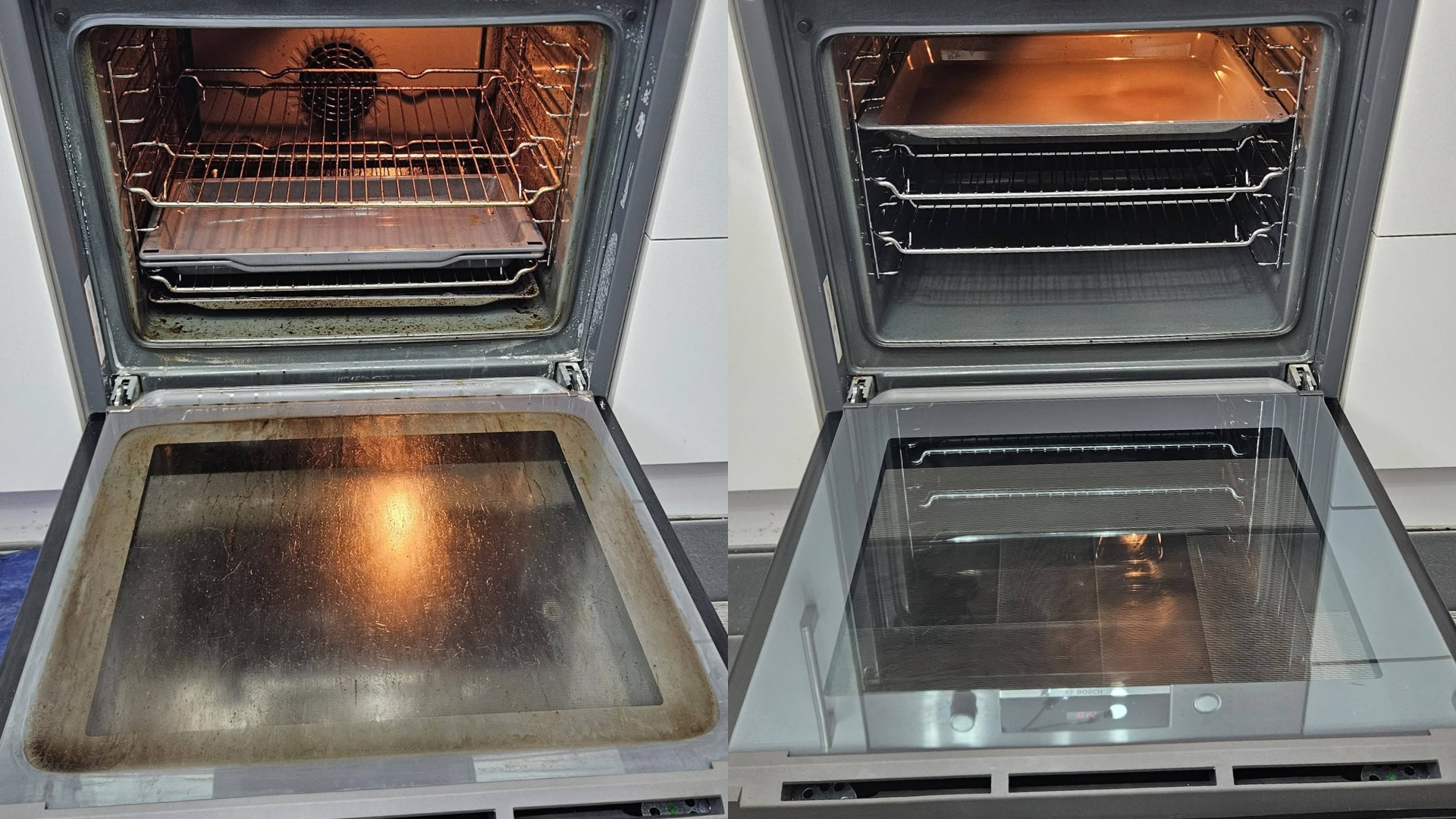 oven rescue before and after clean