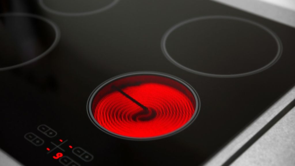 close up of a induction hob