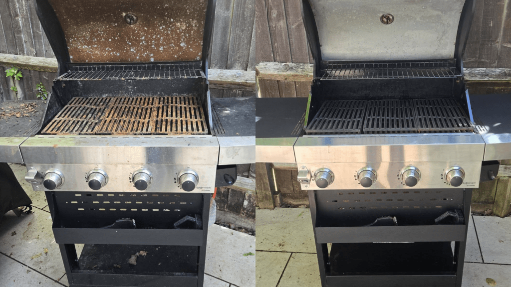 barbecue before and after clean done by oven rescue